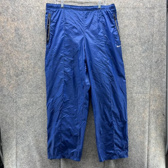 Nike Sweatpants Men Extra Large Blue ZipAthletic Polyester Jogger Vintage 80s